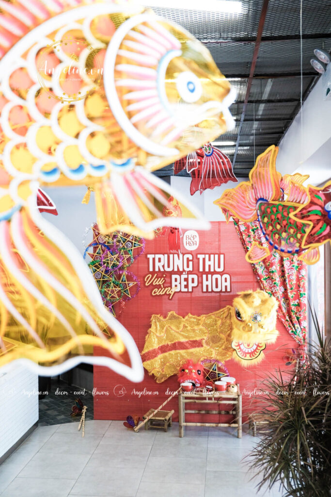 trang trí trung thu tại nhà hàng Bếp Hoa