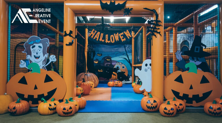 Trang trí Halloween cửa ra vào khu vui chơi trẻ em
