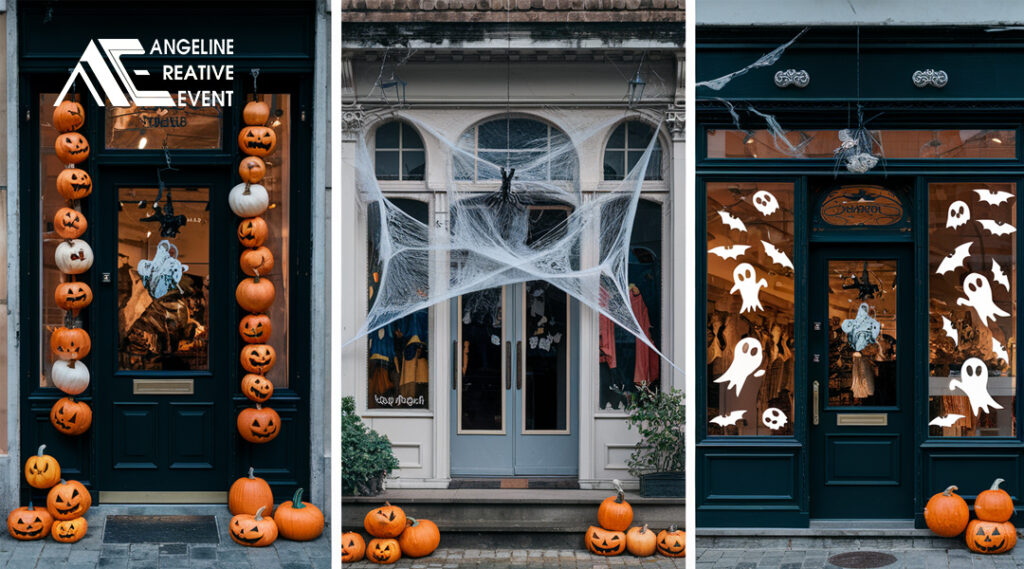 Trang trí Halloween cửa ra vào và mặt tiền