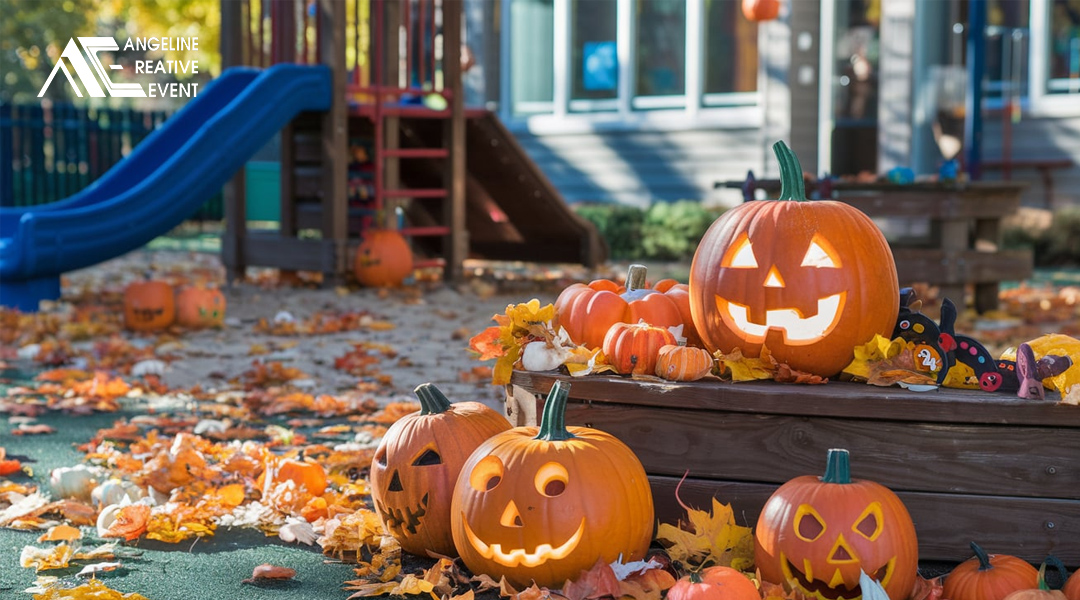 Trang trí Halloween tại sân trường mầm non