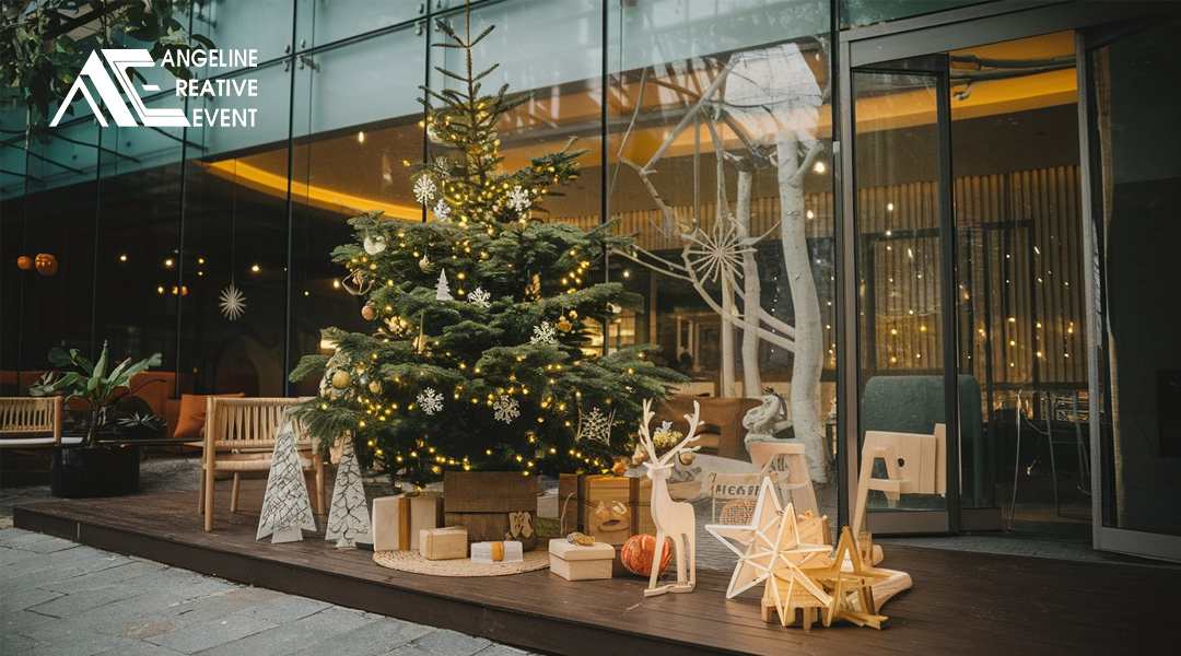 Trang trí noel cho toà nhà phong cách Scandinavian