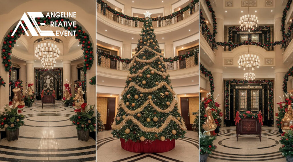 Trang trí noel cho toà nhà phong cách cổ điển