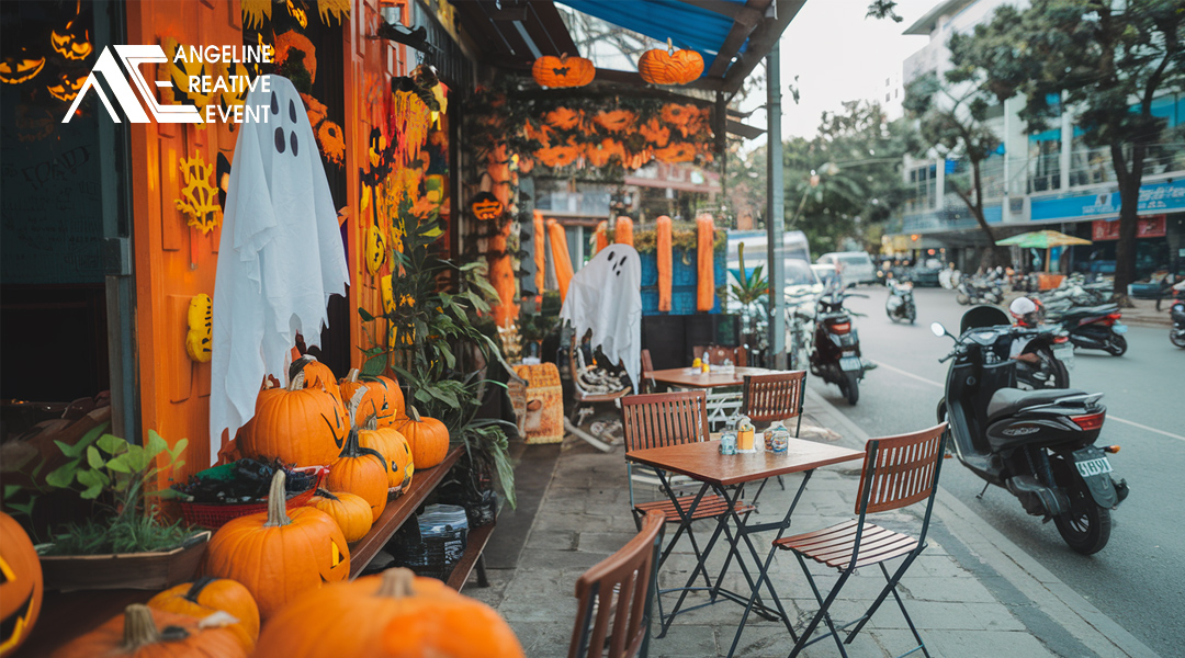 Trang trí nội thất Halloween quán cà phê