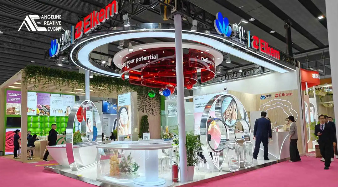 Trưng bày gian hàng mỹ phẩm