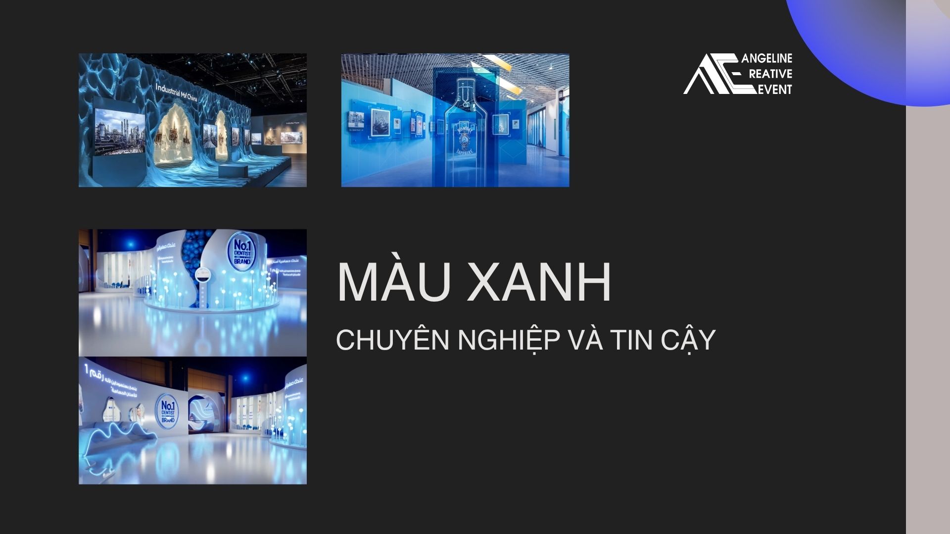 Sử dụng màu xanh trong tổ chức sự kiện